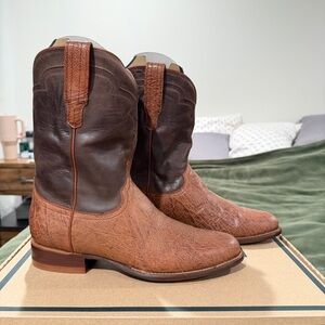 Tecovas Two-Tone Brown Cowboy Boots